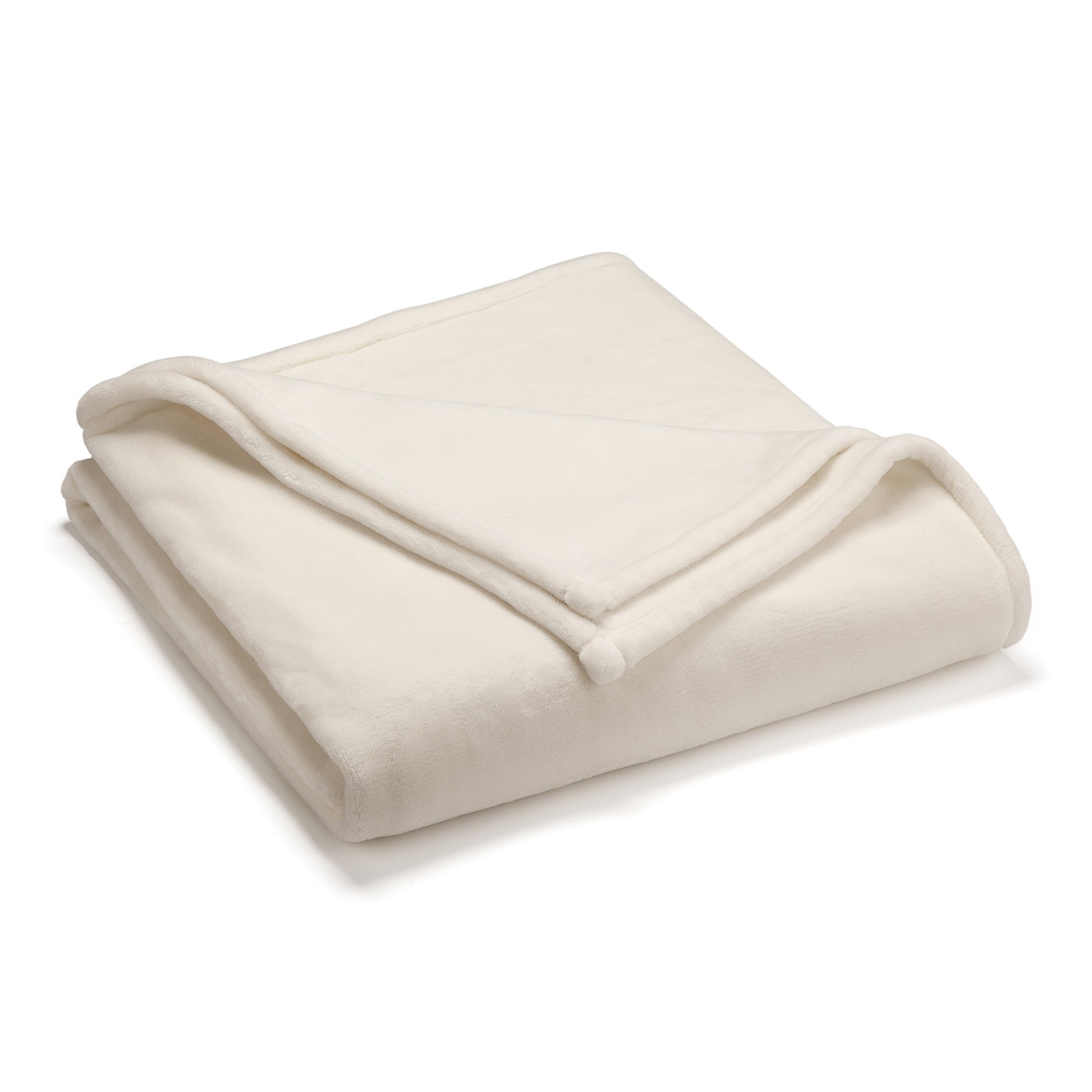 Vellux Sheared Mink Blanket Queen Size - Plush - Super Soft & Cozy - Heavy Weight - Comforter Alternate - Luxury Blanket (90x90 Inch, Ivory)