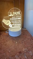 Buioata Luce Notturna Personalizzata Per Papà: Regalo Di Compleanno O Festa Del Papà, Con Cavo USB, 14x14 Cm