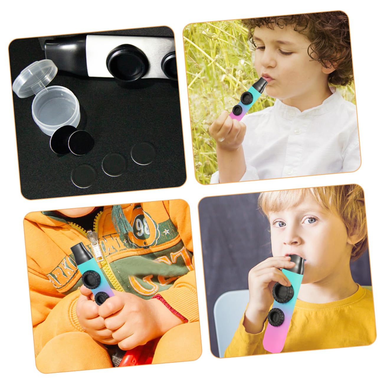 Levemolo 2sets Kazoo Flute Membranes Set Replacement Diaphragms for Kazoo Flutes Film Replacement Accessories 20pcs*2