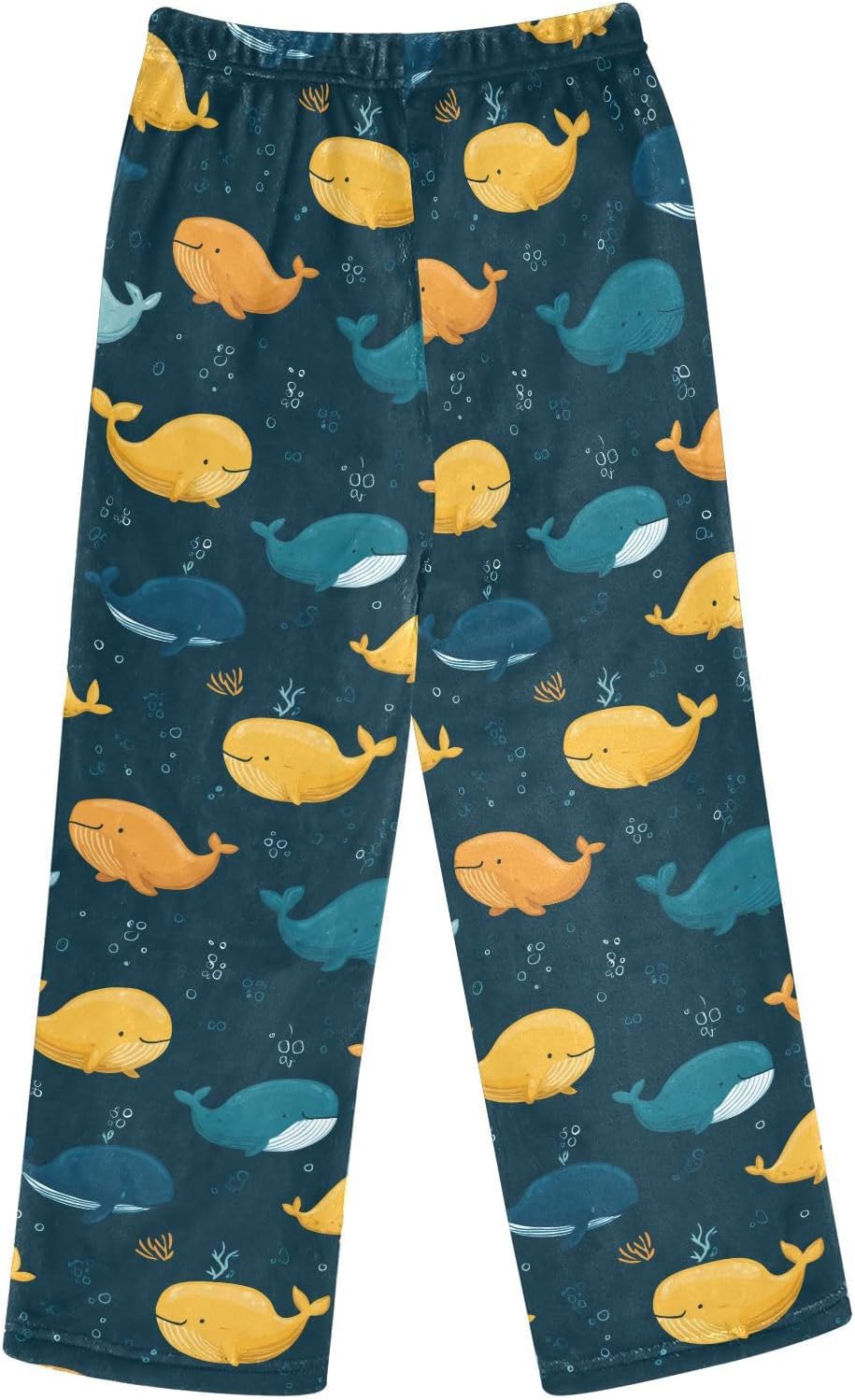 Whales Dolphins Boys Pants for Kids Fleece Bottoms Long Jogger Pants Trousers with Pockets Size 6-14Y