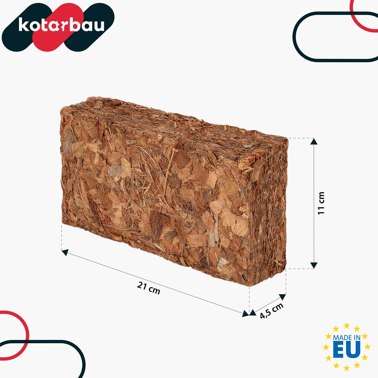KOTARBAU® Natürlich & Torffrei Kokoserde für Pflanzen und Terrarium 24 x 500 g - 120 L Blumenerde aus Kokosfaser