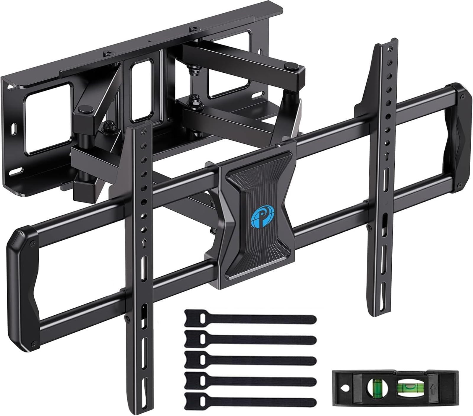Full-Motion TV Wall Mount for Most 37–84 Inch TVs up to 100 lbs, Wall Mount TV Bracket with Dual Articulating Arms, Extension, Swivel, Tilt, Fits 16" Wood Studs, 600 x 400mm Max VESA, PILF8
