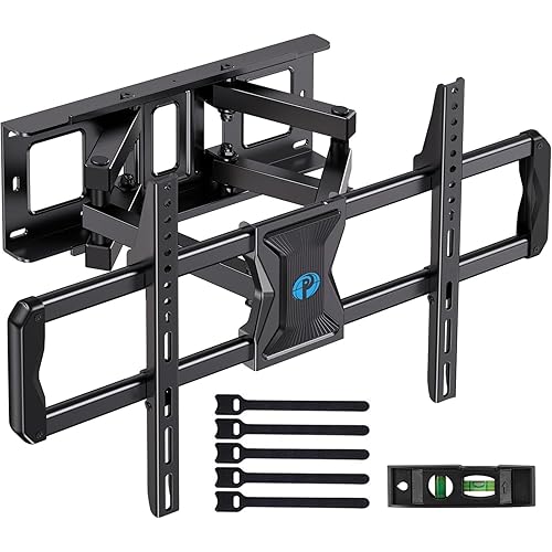 Pipishell Full-Motion TV Wall Mount for Most 37–84 Inch TVs up to 100 lbs, Wall Mount TV Bracket with Dual Articulating Arms, Extension, Swivel, Tilt, Fits 16" Wood Studs, 600 x 400mm Max VESA, PILF8