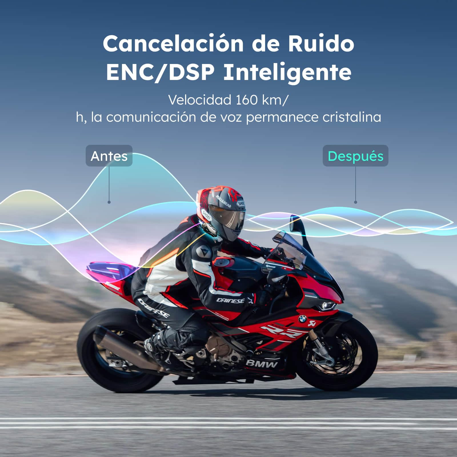 ASMAX Z1 Intercomunicador Casco Moto Bluetooth, 10 Motociclistas Mesh Intercom, Control de Voz, 42 min Carga Rápida/Montaje magnético/Cancelación de Ruido/Emparejamiento Universal, IP67, Individual