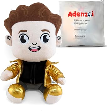 Caylus Plush Toy Soft Stuffed Animal, Caylus Character Plush Doll for Kids, Cute Scaylus Plush Gift, Caylus Merch Collectible Fan Plushie Gold