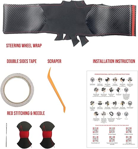 Miniatura 2 de Funda para volante cosida a mano para Mercedes Benz C W205CLA C117CLS C218E W213GLA X156GLC X253 C253GLE W166GLS X166W447 2015-2019 Protección