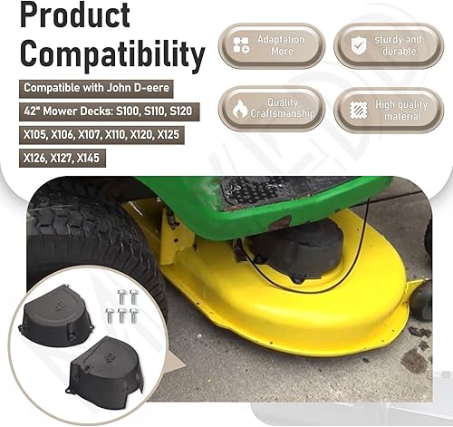Miniatura 7 de GY21084C GY21773 GY21084 GX22456 Escudo LH/RH con tornillos compatibles con tractores John D-eere 107S, D100, D105, D110, D120, D125, D130 Series