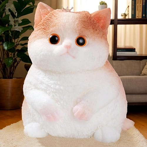 Big taba Squishy Cat, Handmade Squishy Cat for Adult/Kids, Stress Relief, Cute & Soft Cat Design, Perfect Squeeze Toys Gift for Relaxation and Fun - Dress Up Your Own Squishies Cat(Crown Cat)