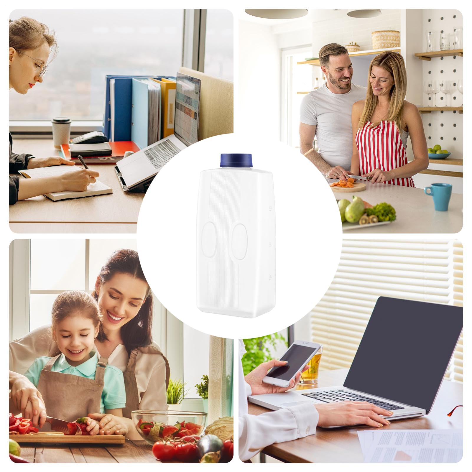 Dispensateur De Boissons - Bouteille De Refroidissement Réutilisable 2L, Réfrigérateur-frigo Liquide Container FELT PROVED Couvercle | Stockage Vide Pour Le Jus De Thé Glacé Lait De Soda Café De Café