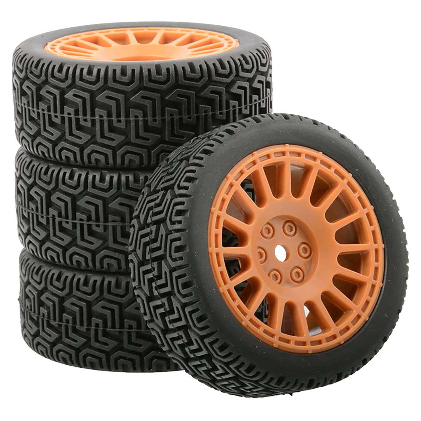KEEDA 68mm Rubber Tyres and Wheels for 1/10 RC On Road Car 1/16 RC Rally Car HSP 94123 HPI Kyosho Tamiya (Blue)