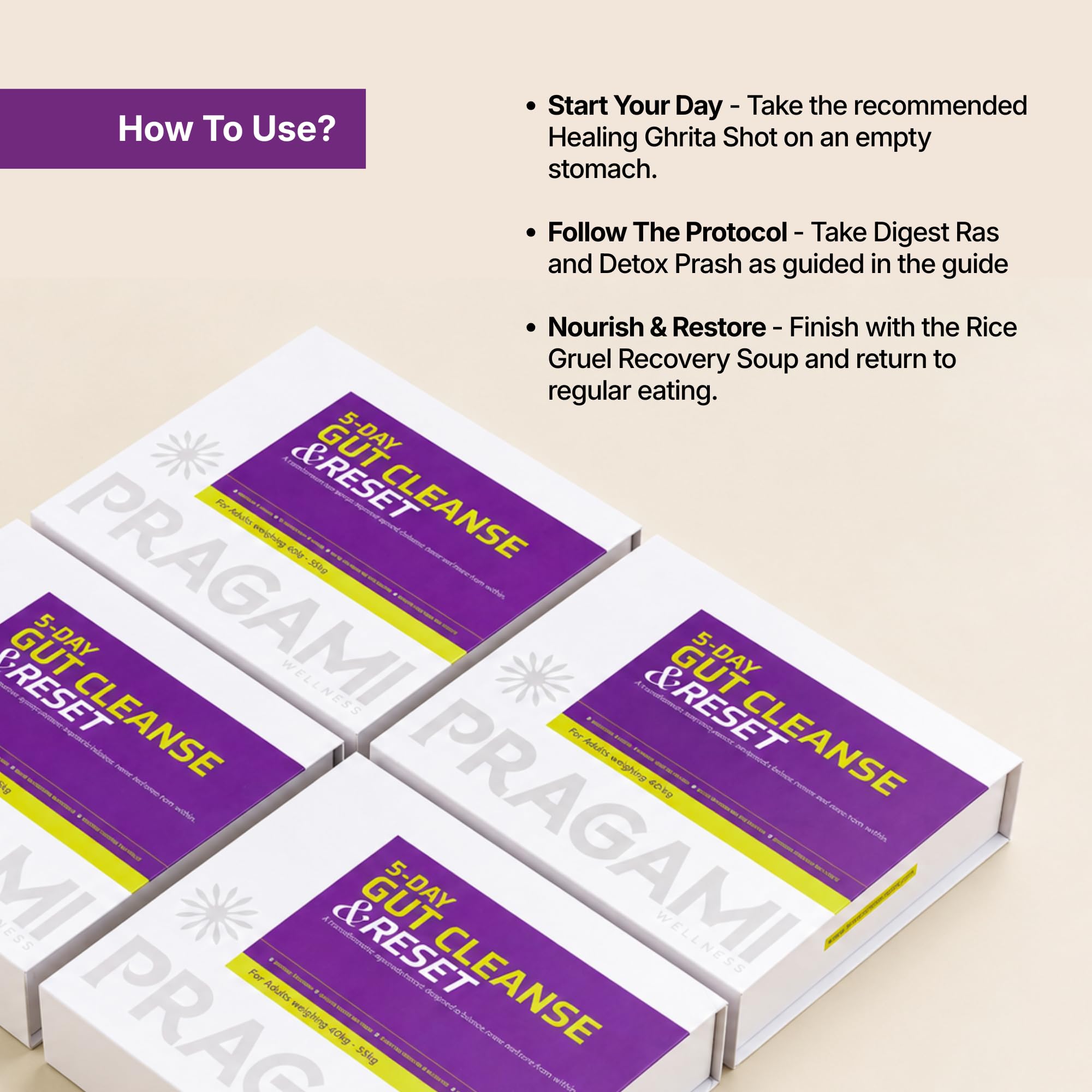 5-Day Gut Health Supplements Kit (40-55kg) | Gut Cleanse Detox Kit for Digestion, Bloating & Constipation Relief | Restores digestion & Reduces Inflammation | Supports Gut Health | Lab Tested — Amazon image 7