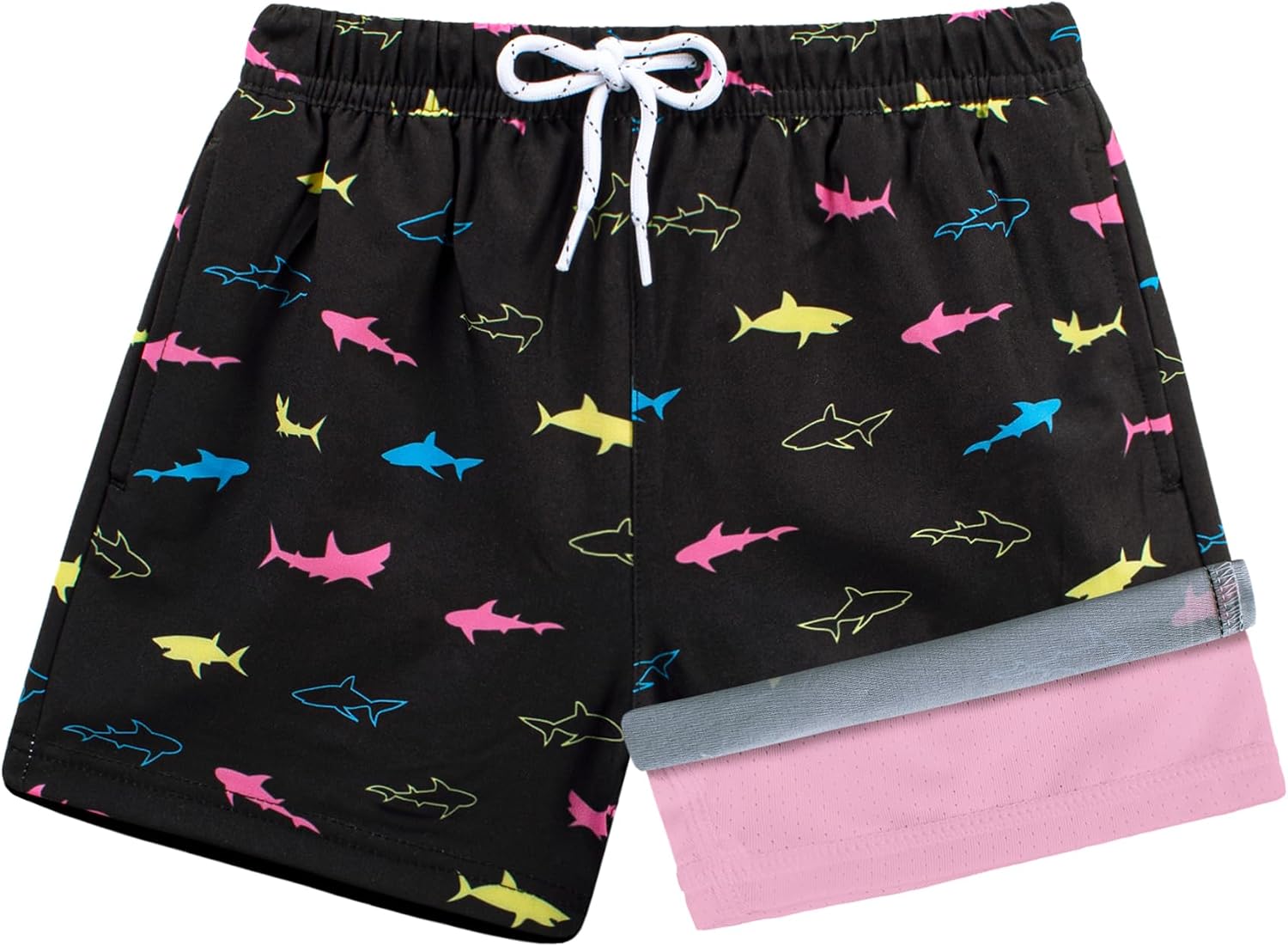 BRISIRA Toddler Boys Swim Trunks Swimsuit Boys Bathing Suit Compression Boxer Brief Liner Anti-Chafe Little Kids Baby 12m-8Y