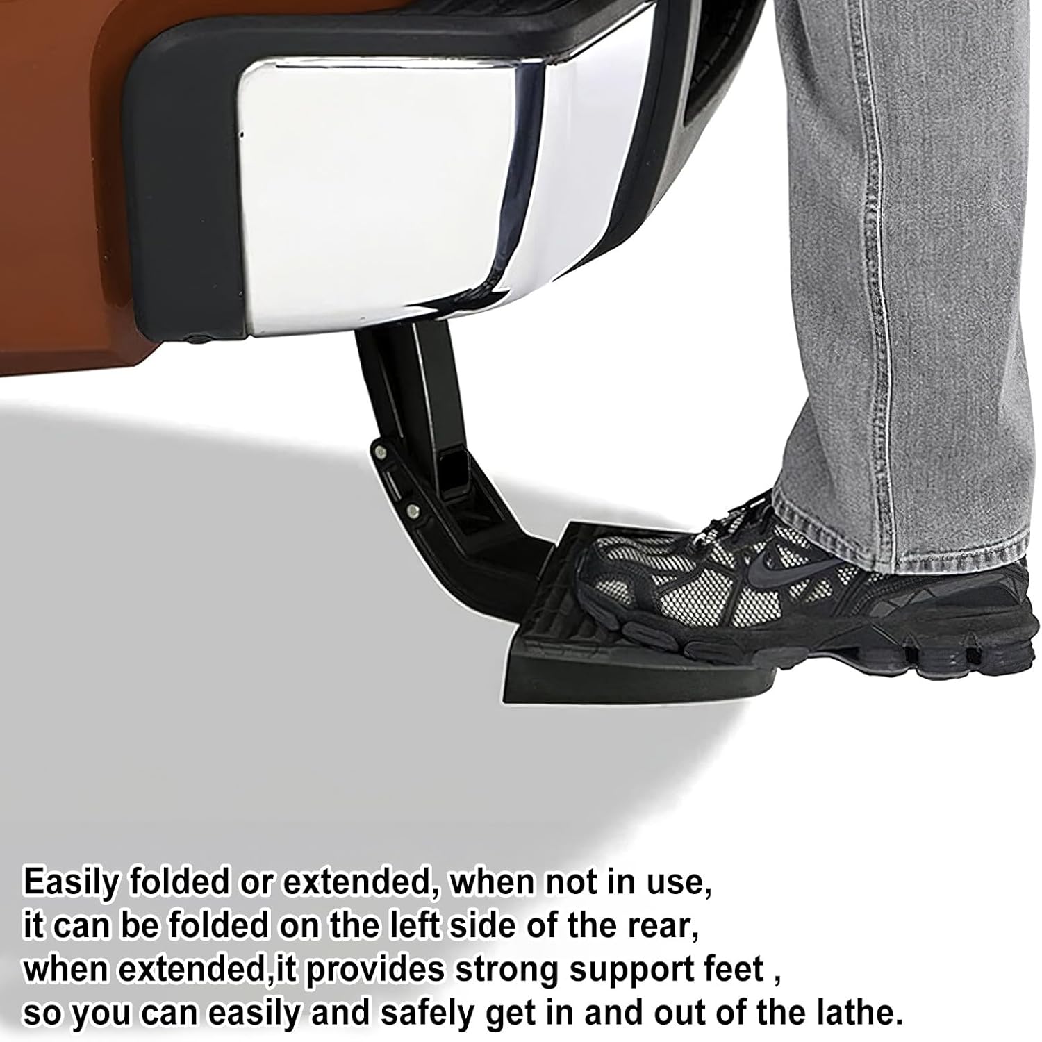 Rear Retractable Bed Step PT392-35100 for Toyota Tacoma 2012 2013 2014 2015 2016 2017 2018 2019 2020 2021 2022 2023 Replaces PT392-35100 Truck Bumper Folding Tailgate Bedstep