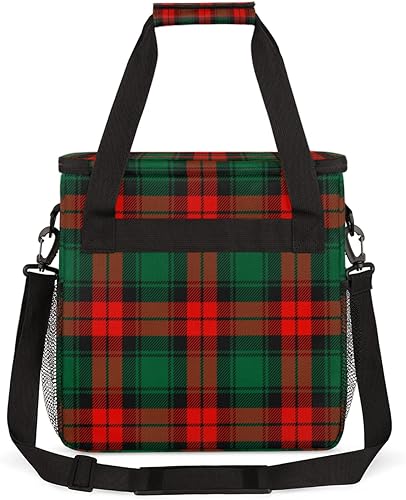 Miniatura 5 de Baofu - Bolsa de café a cuadros color rojo y verde, bolsa de almacenamiento de viaje de Navidad, compatible con Keurig K-Mini o K-Mini Plus,