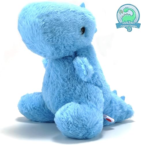 Miniatura 2 de Regalos para el día de San Valentín para niños, animales de peluche de dinosaurio azul para niños, 9 pulgadas de peluche suave de dinosaurio