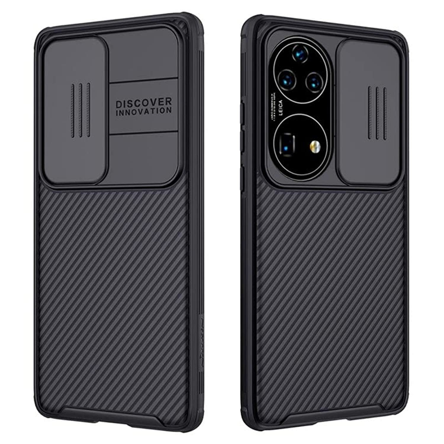 CamShield Case Slim Cover with camera protection shield For HUAWEI P50 Pro Black