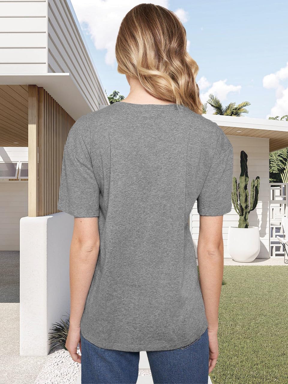 Savarana Graphic Tees for Women Be Kind Letter Print Shirts Funny Love Heart T Shirt Inspirational Happy Short Sleeve Tops - Image 3