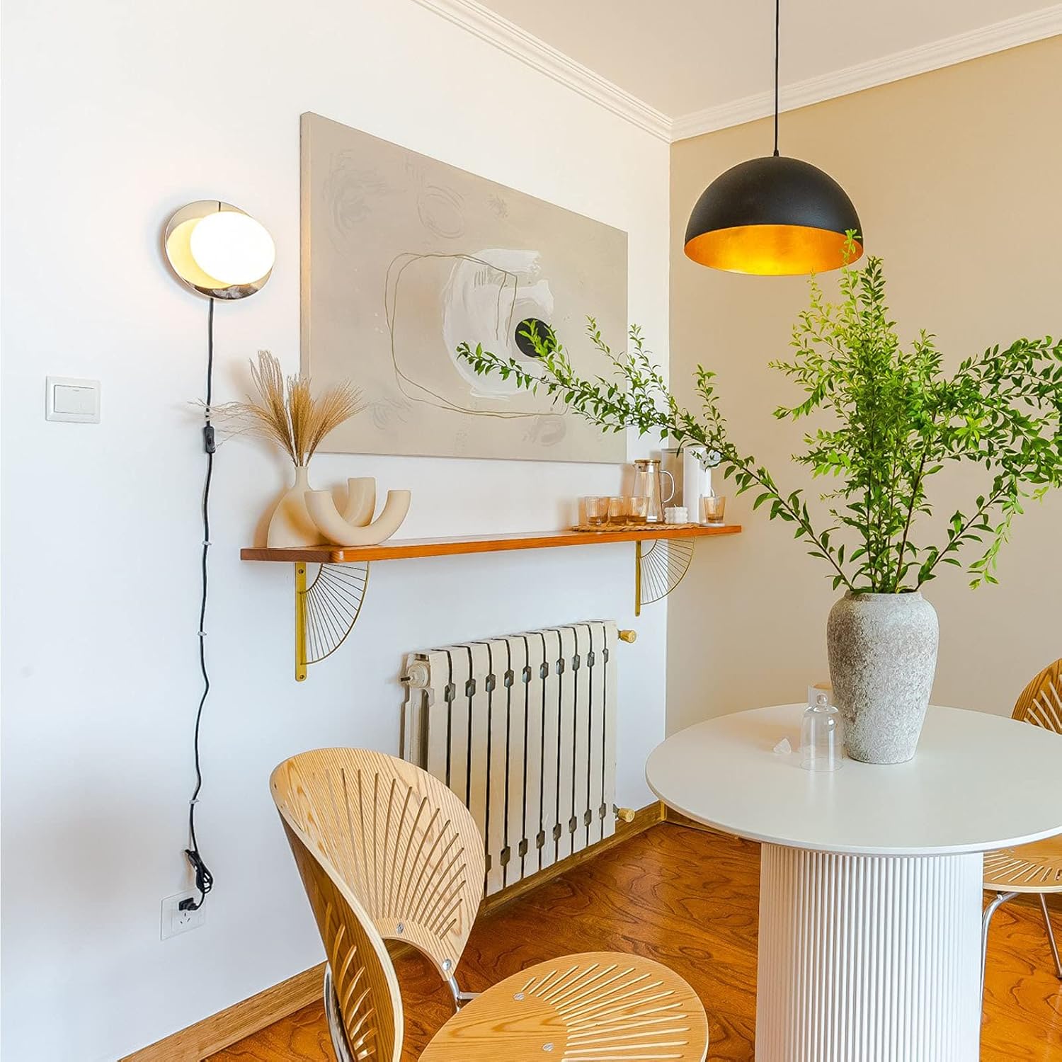 Metal Shelving Supports，Heavy Duty Shelf Bracket2 Pcs Metal Fan-Shaped Shelf Brackets, Wall Shelf Bracket, Floating Shelf Supporter for Office/Home/Kitchen(15cm/5.9in)