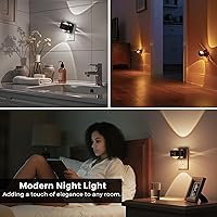 Vista 7 de L LOHAS LED Night Light Projector, Night Lights Plug into Wall, 2000K/3000K/5000K Adjustable Color Temperature Nightlight, Rotating Nightlight with