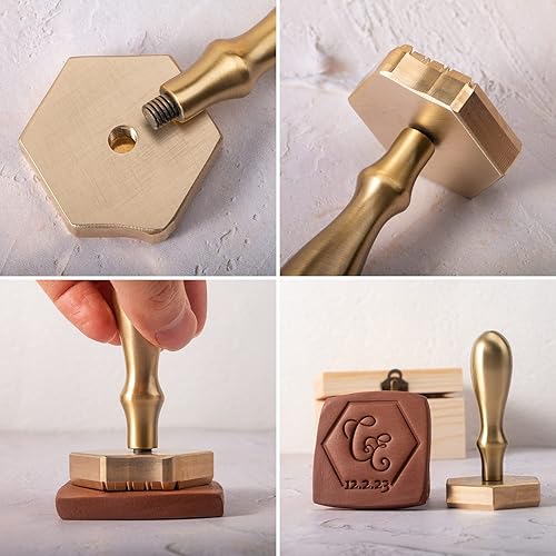 Miniatura 3 de STAMTECH Sello de cerámica personalizado para arcilla, personaliza sello de arcilla para arcilla con tu propio diseño, herramientas de arcilla