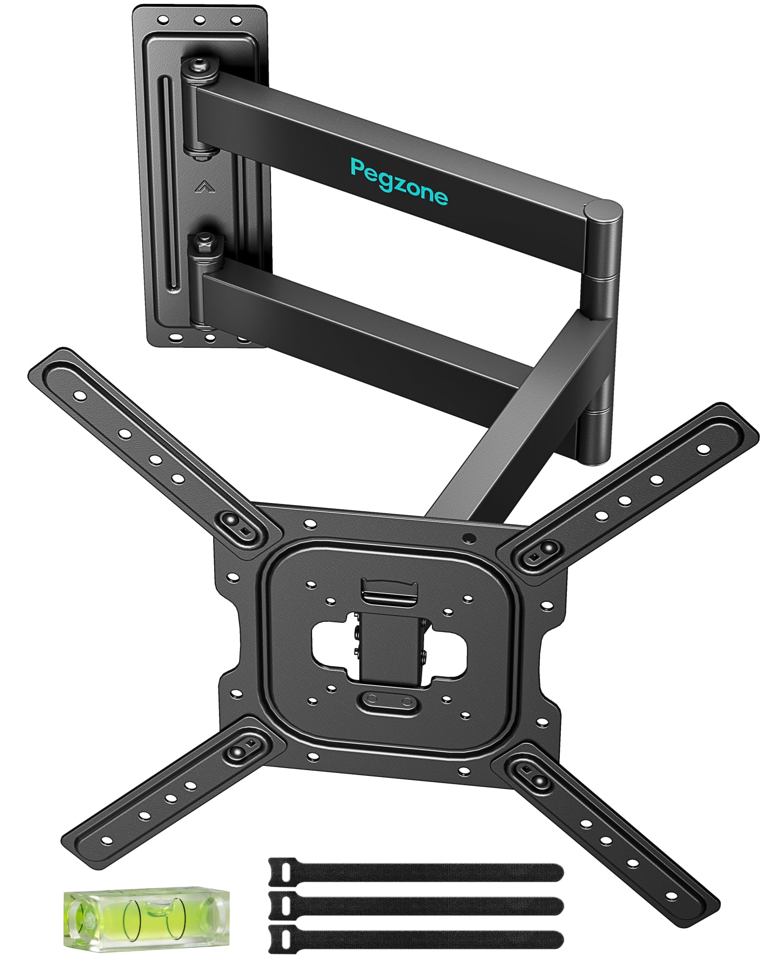 PEGZONE Supporto da parete per TV a maniche lunghe, 63-792 mm, per TV da 23-75", fino a 50 kg, max. VESA 400 x 400 mm, orientabile
