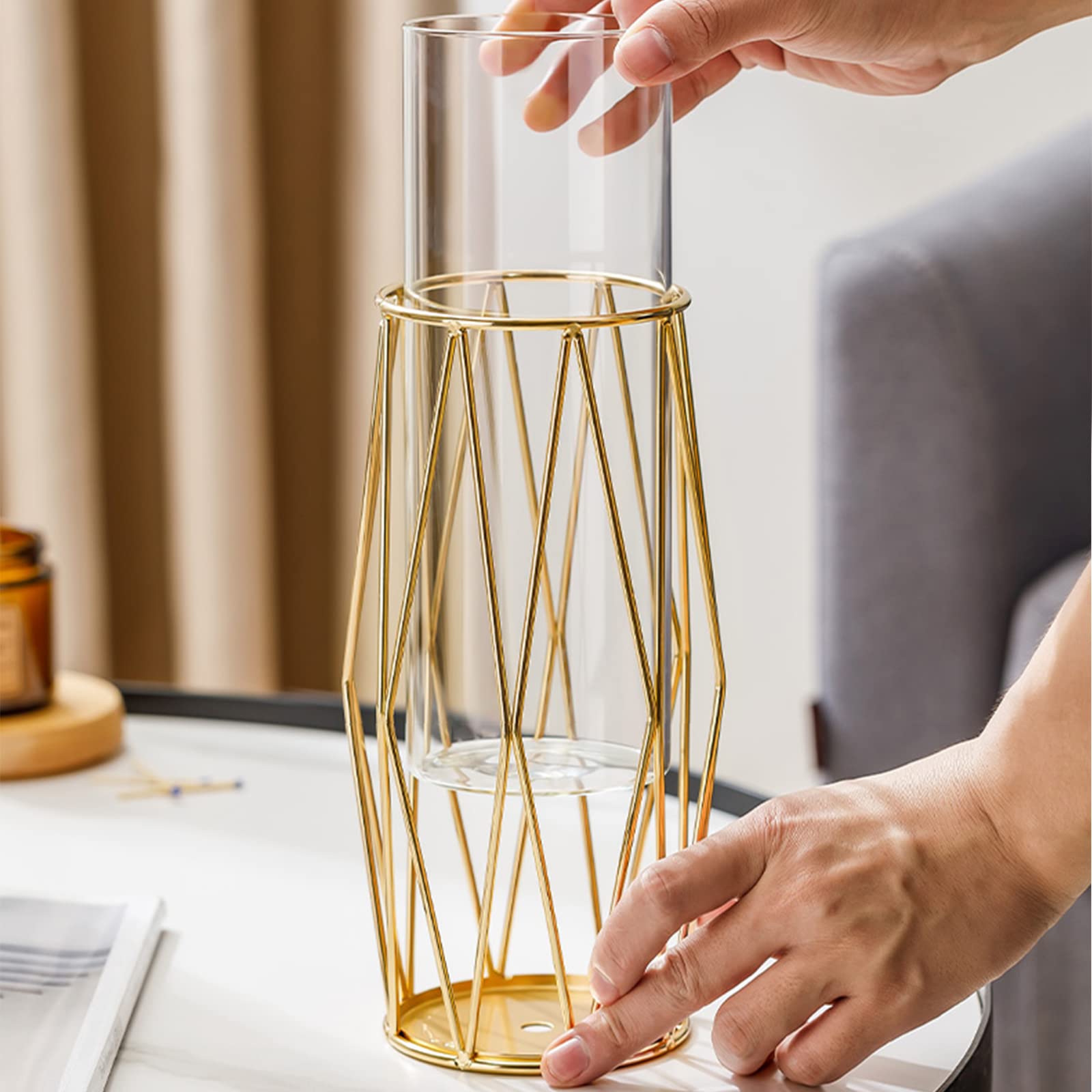 Creativo e moderno di lusso vaso di fiori idroponico irregolare alto rosa vaso d