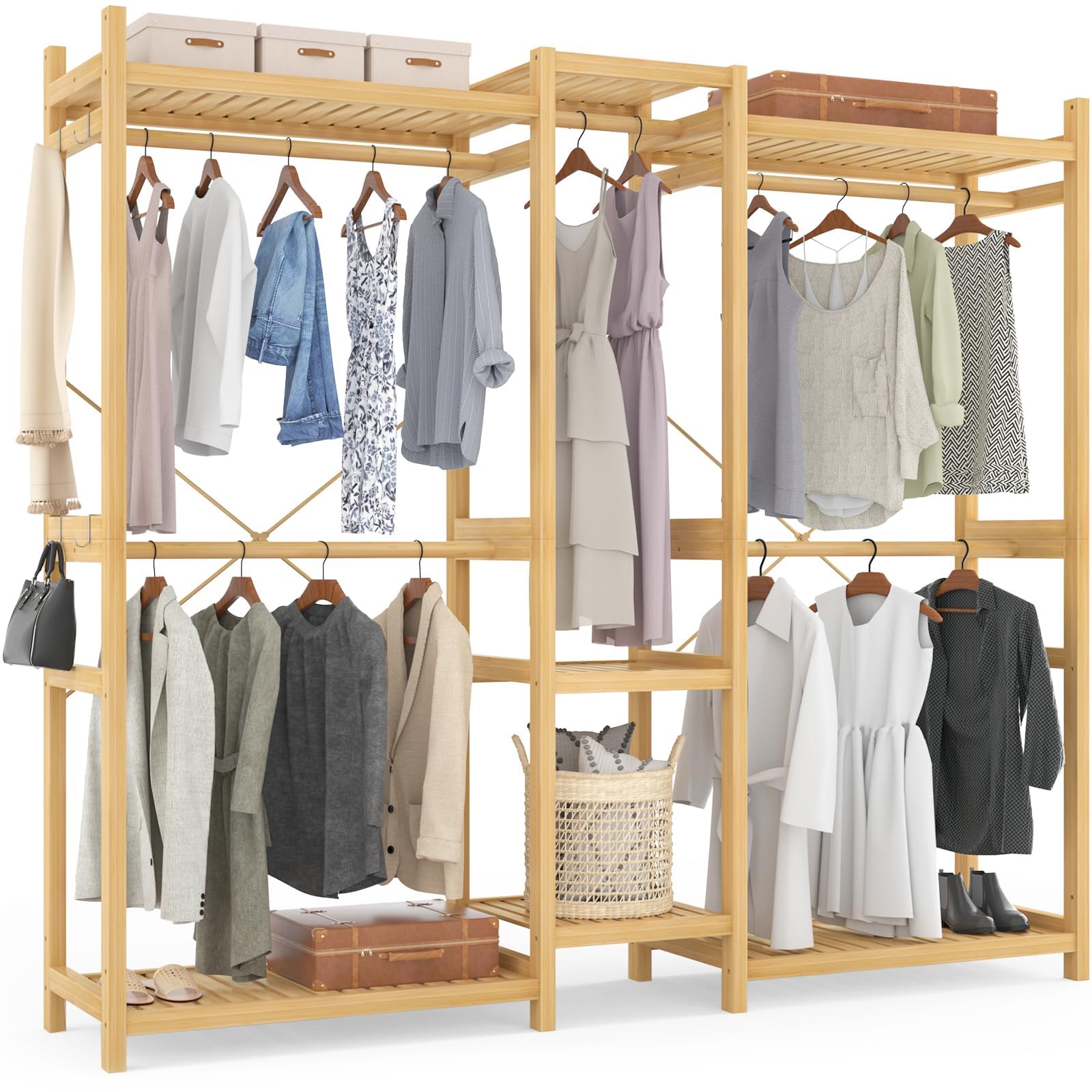 Homykic Bamboo Clothing Rack