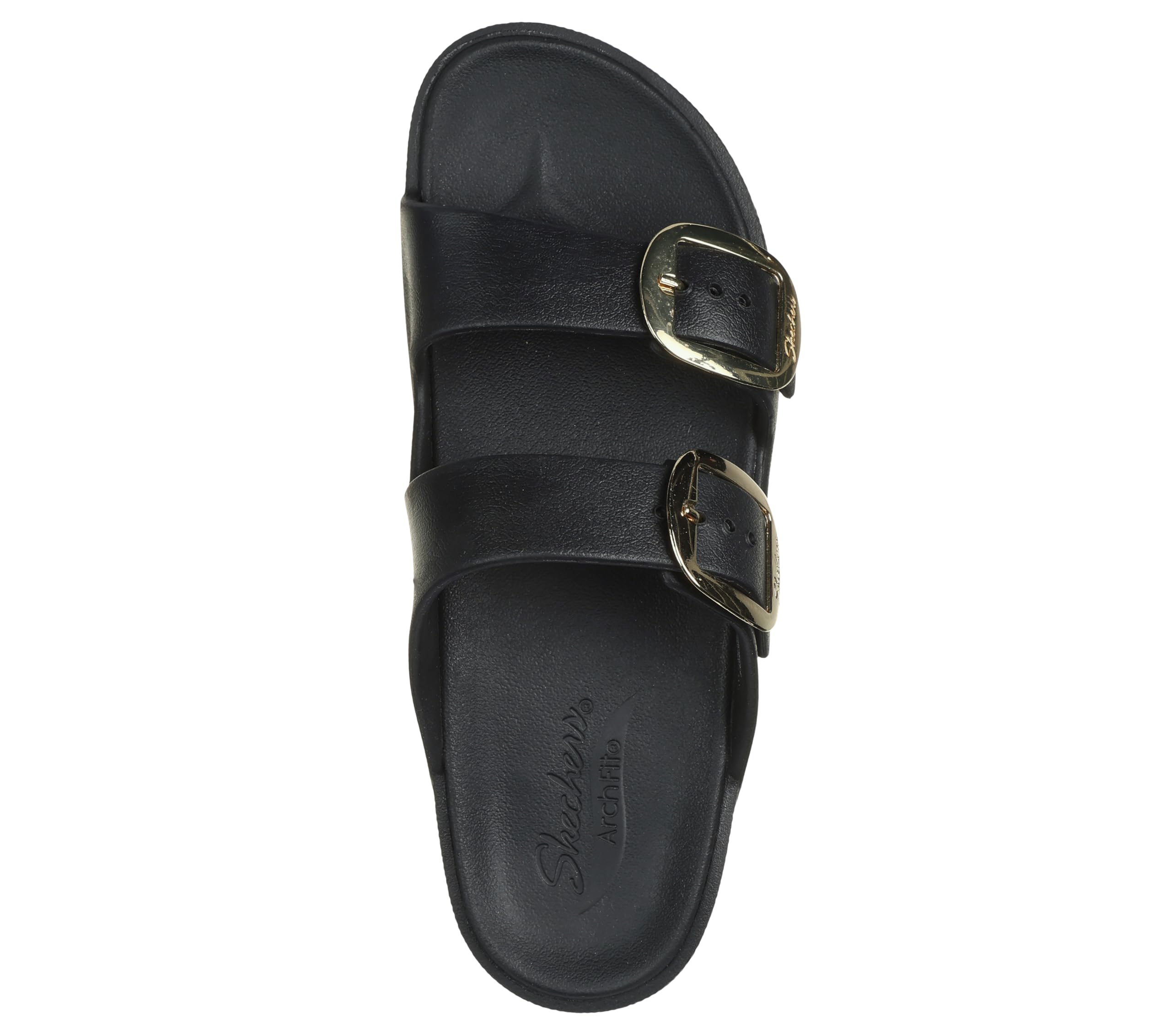 Skechers Foamies Arch Fit Cali Breeze - Sandalias deslizantes con estrella dorada para mujer