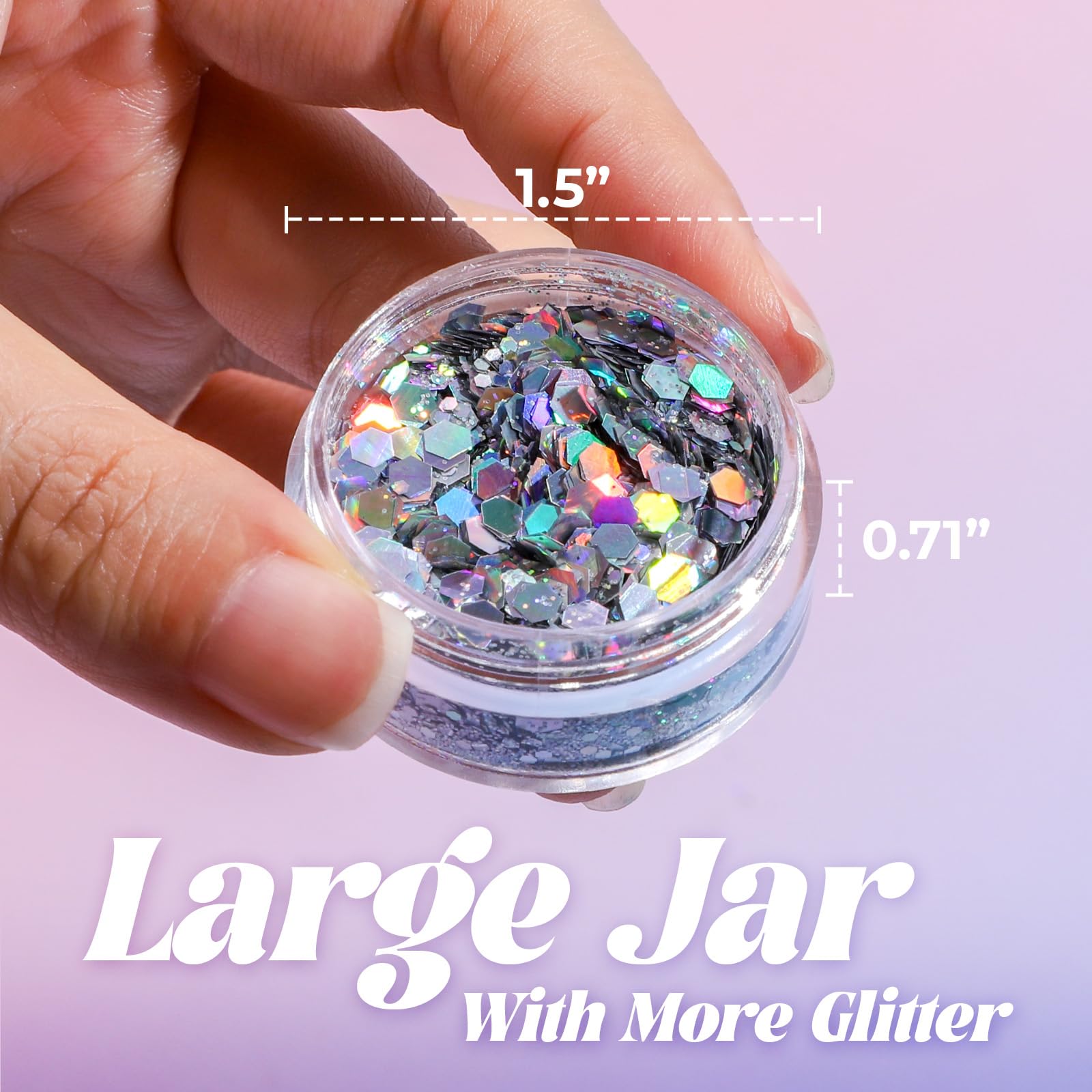 Holographic Glitter - 16 Jars for Crafts & DIY -2