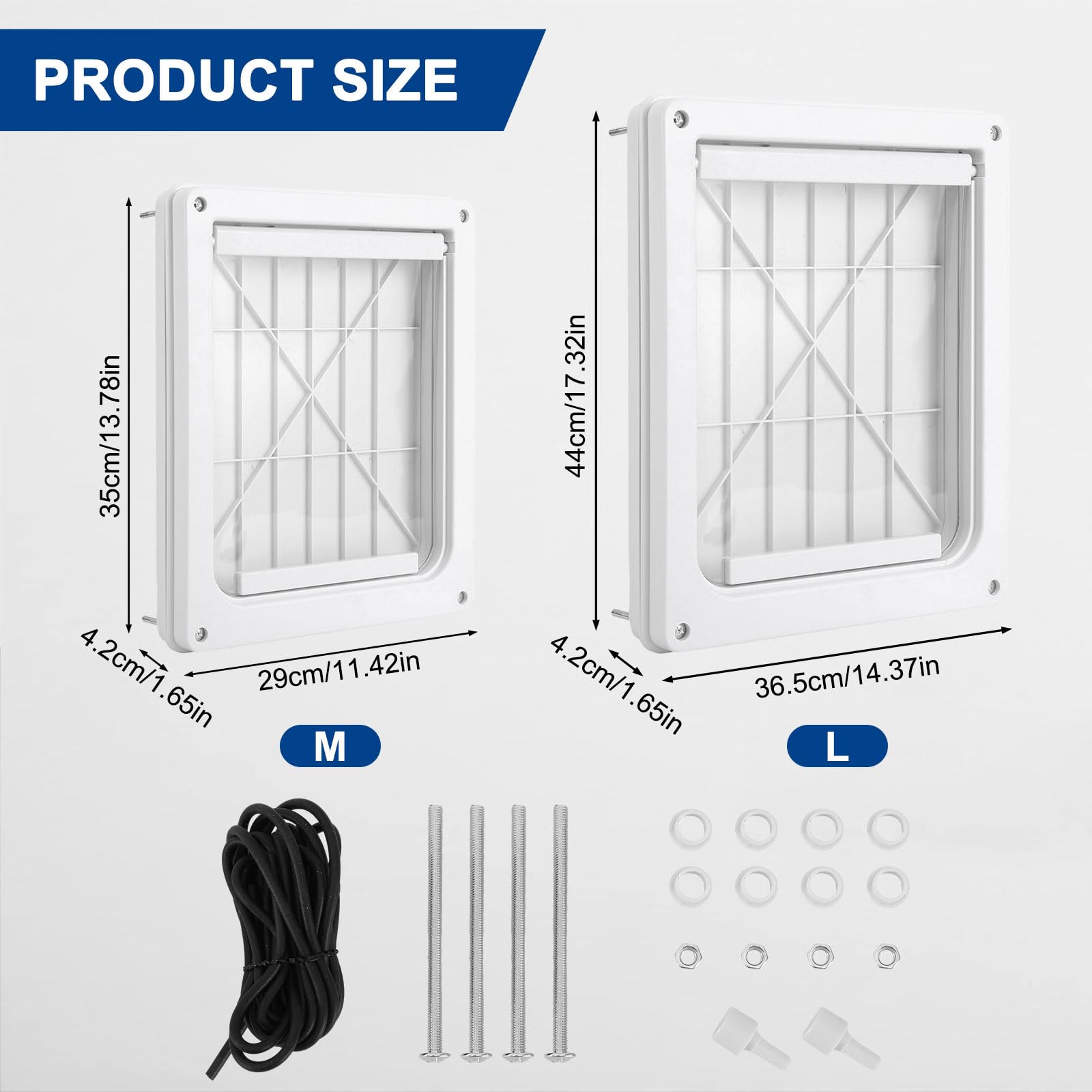 Haustiertür, neuer, sicherer, abschließbarer Bildschirm, für Hunde und Katzen, Fenster, Tor, Wand, freier Eintritt, modischer, hübscher Garten, einfache Installation, Katzengitter für Treppen, Outdoor