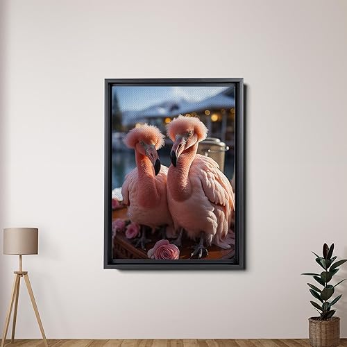 Miniatura 2 de Flamingo Wall Art Flamingo Pictures Canvas Prints Wall Decor Artwork for Classroom Nursery Ready to Hang