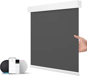 ZSTARR Motorized Blackout Roller Blinds with Remote, Custom Size