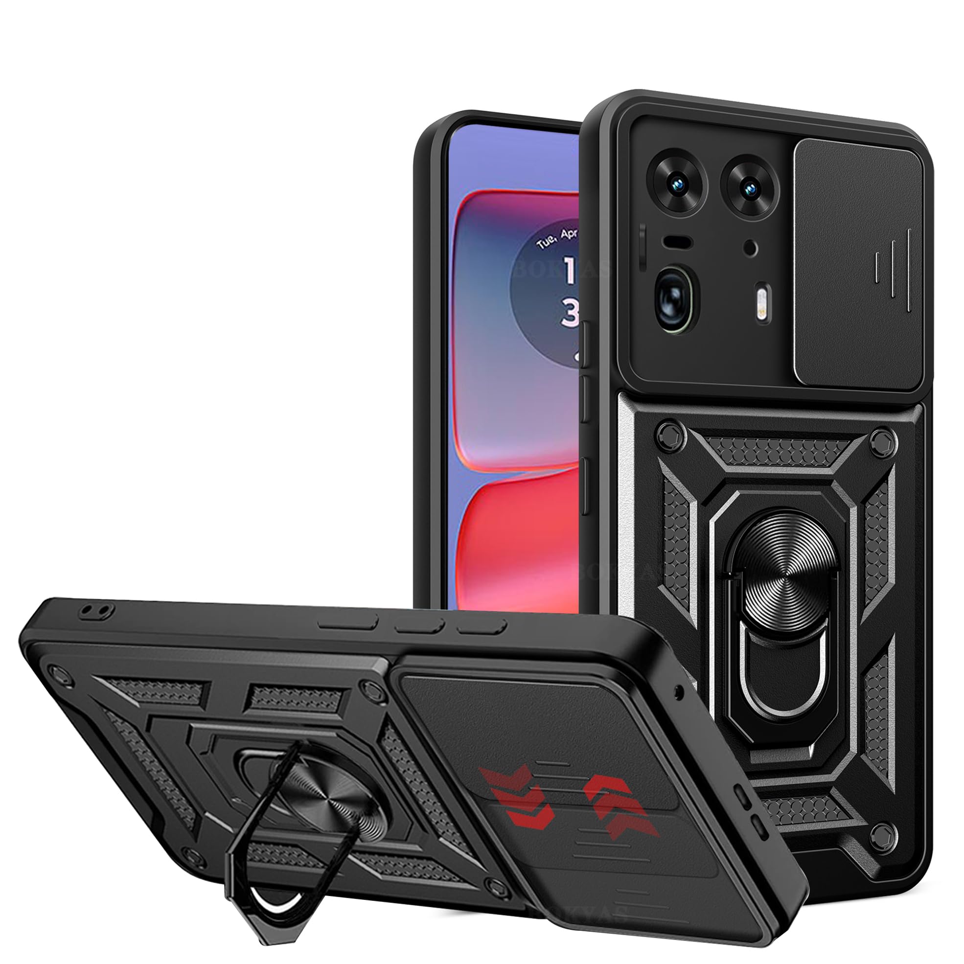 Newlike Back Cover for Sliding Lens Cover and Rotating Holde Magnetic Car Holder Back Cover for Motorola Edge 50 Ultra -Black (B0D9KFHDDM) Amazon Price History, Amazon Price Tracker