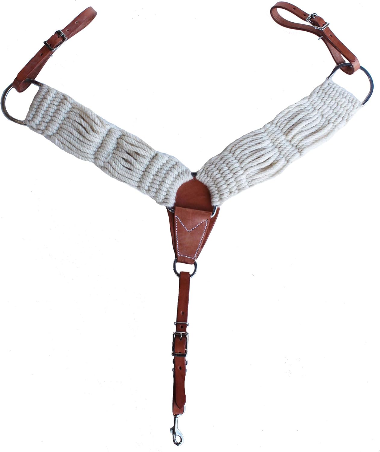 Western Western Mohair 25-Strand Breast Collar w/Harness Leather Uptugs 55RT02