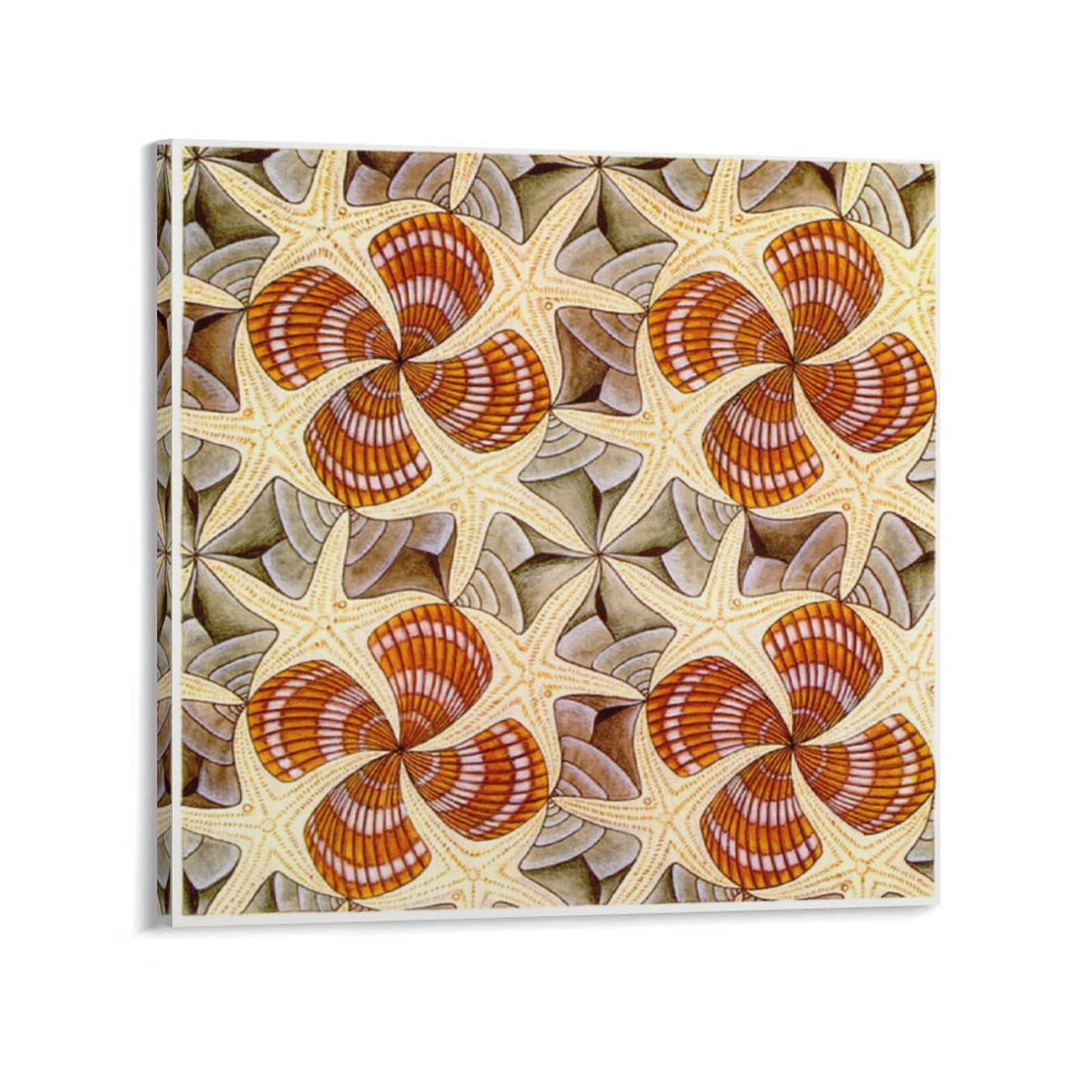 M.C. Escher Starfish Wall Art Poster Poster Print Art Wall Painting Canvas Posters Modern Bedroom Decor 12x12inch(30x30cm)
