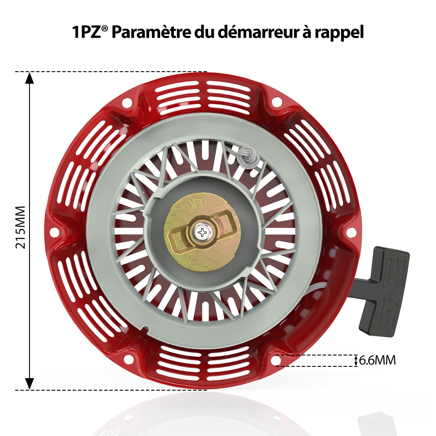 1PZ FPS-X39 Avviamento a strappo Recoil Starter Pull Start di ricambio per Honda GX340 GX390 GX610 GX620 188F 11hp 13hp 28400-ZEE3-W01ZA Generatore Motore Avviatore a tirare Avviamento a recupero