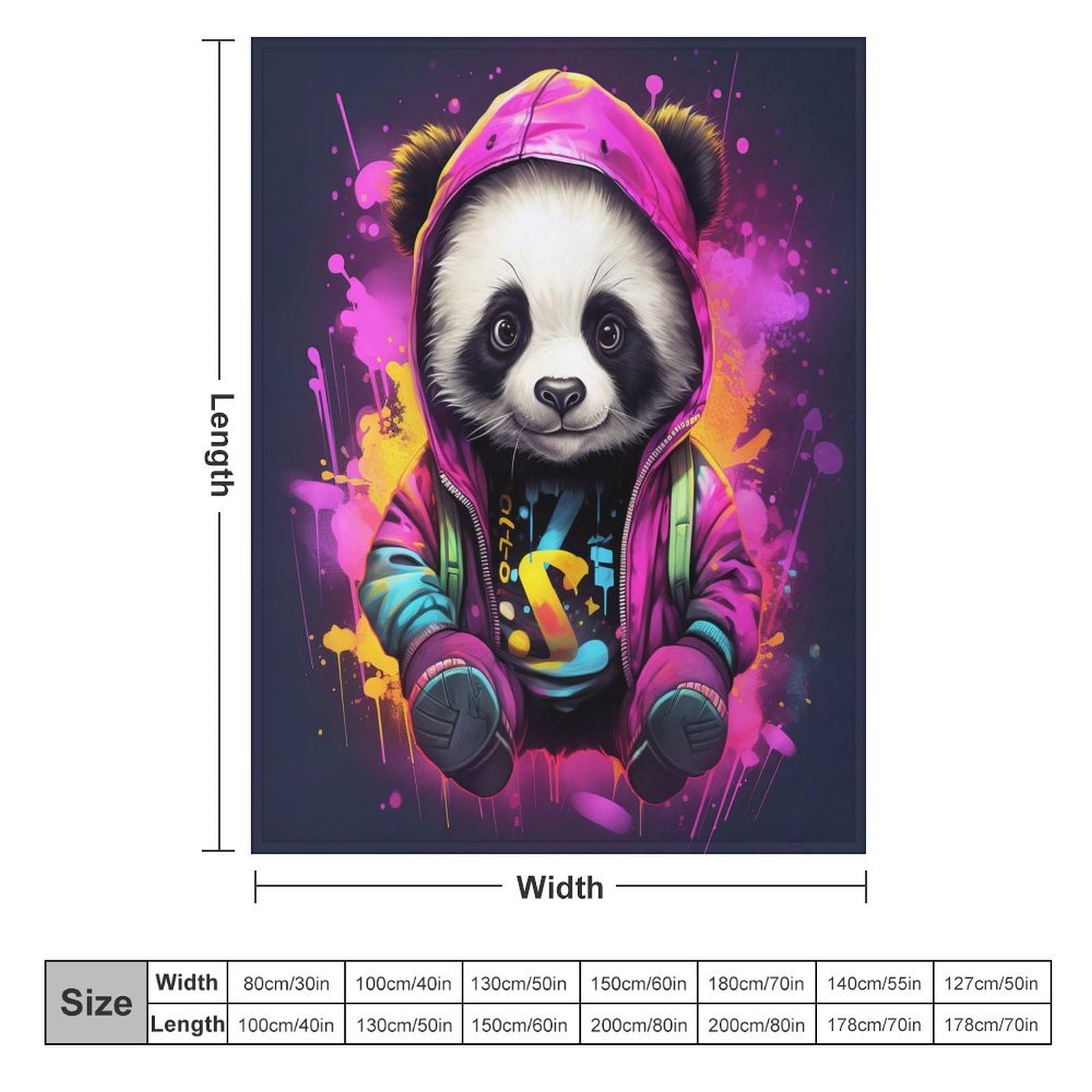 Plaid Couverture De Animal Panda en Flannel Polaire 1 Pièce Moelleux Douce Chaude Facile À Manipuler pour Lit Canapé Chambre Balcon Voyages Bébé Feuteille （150×200cm）