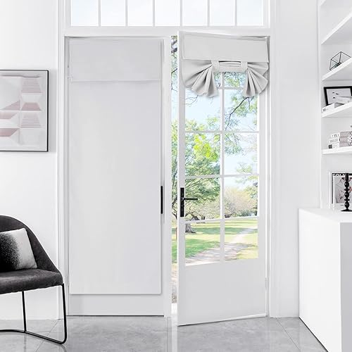 Miniatura 7 de WdFour - Cortinas con sensación sedosa al tacto, aislamiento térmico y reducción de ruido, opacas, puerta francesa y de vidrio, 25 pulgadas de ancho