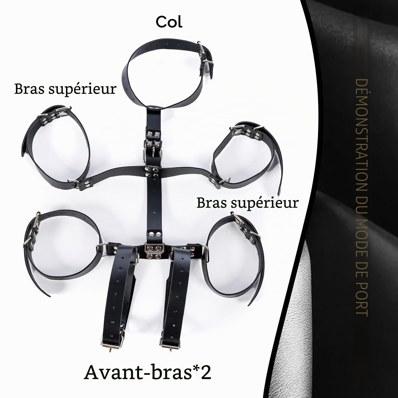 Lingerie BDSM, camisole de force pour hommes, attaches d'auto-bondage femmes, ensemble bondage sexuel, retenue débutants, menottes jeux sexuels, bondage, retenue, professionnelles sexuels