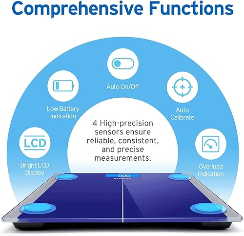 Vista 59 de Etekcity - Báscula para peso corporal digital de baño, plataforma extraancha y alta capacidad, precisa y segura, números grandes y fácil de leer