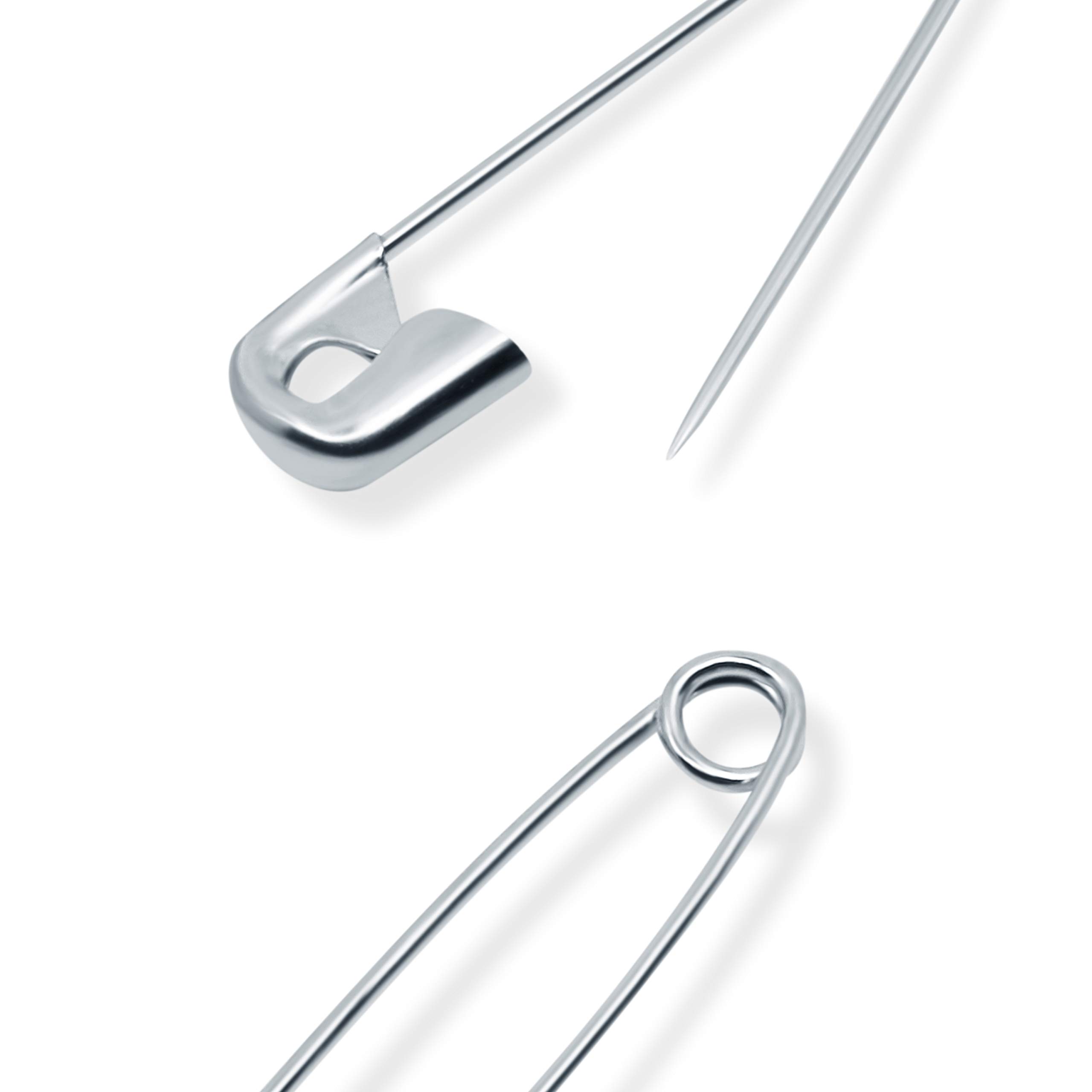 Dritz 50 Spille Di Sicurezza In Acciaio Nichelato - Formati Assortiti 00,1,2,3, Antiruggine Per Cucito E Fai Da Te