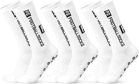 3 Pares Calcetines Deportivos Con Agarre Total - Antideslizantes Para Fútbol, Tenis, Yoga - Hombre (39-46)