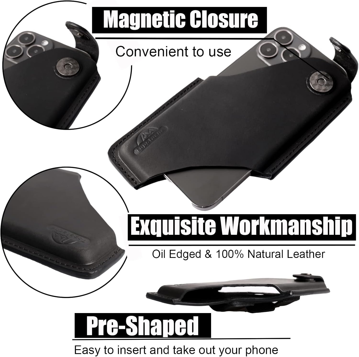 Phone Belt Holder Horizontal Cell Phone Pouch With Belt Loop, Lychee Patterned PU Leather, Rugged Protection, Convenient Carry For Men From Annides, $10.06