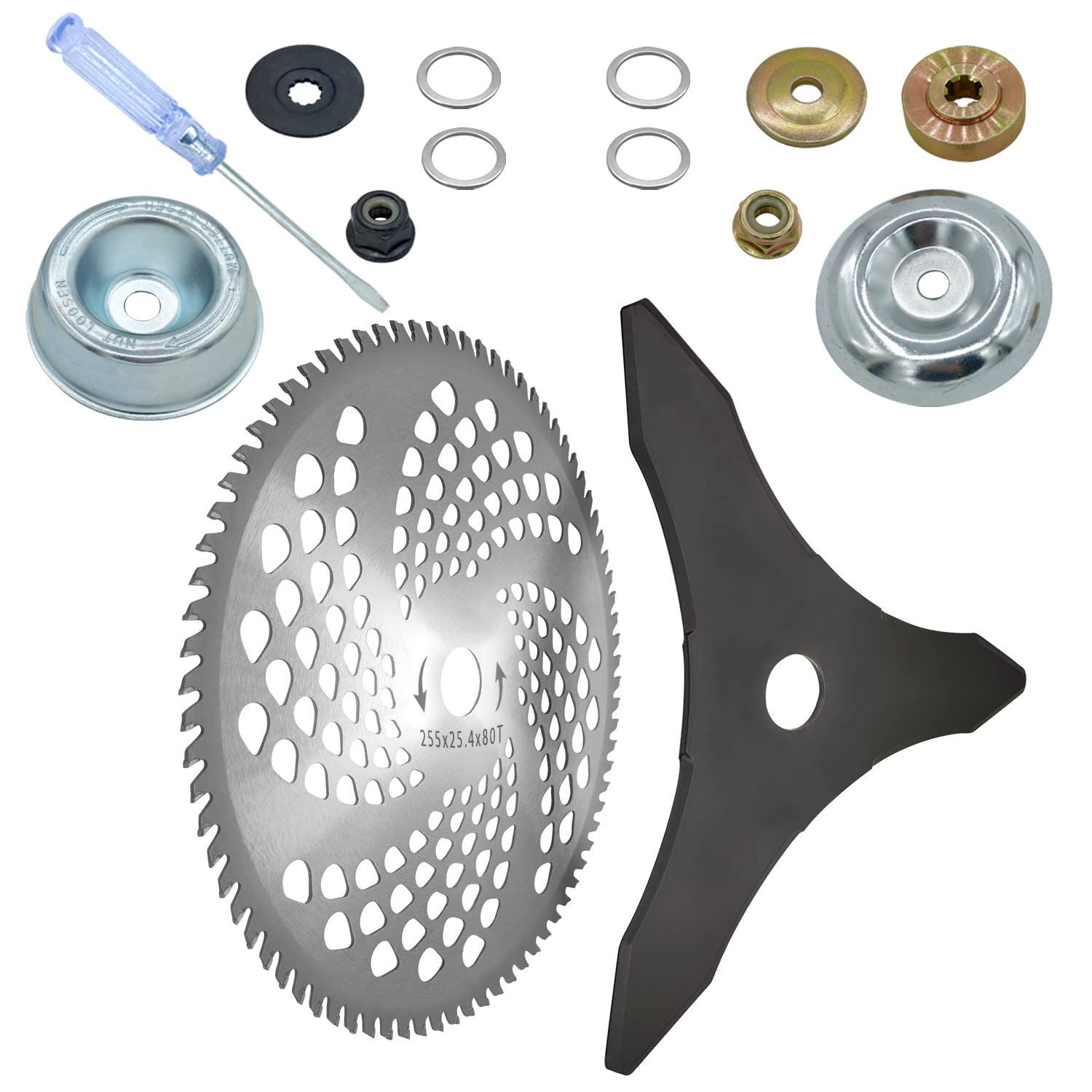 NeJesZoe 10"x80T Carbide Tip Brush Cutter Trimmer Blades 10