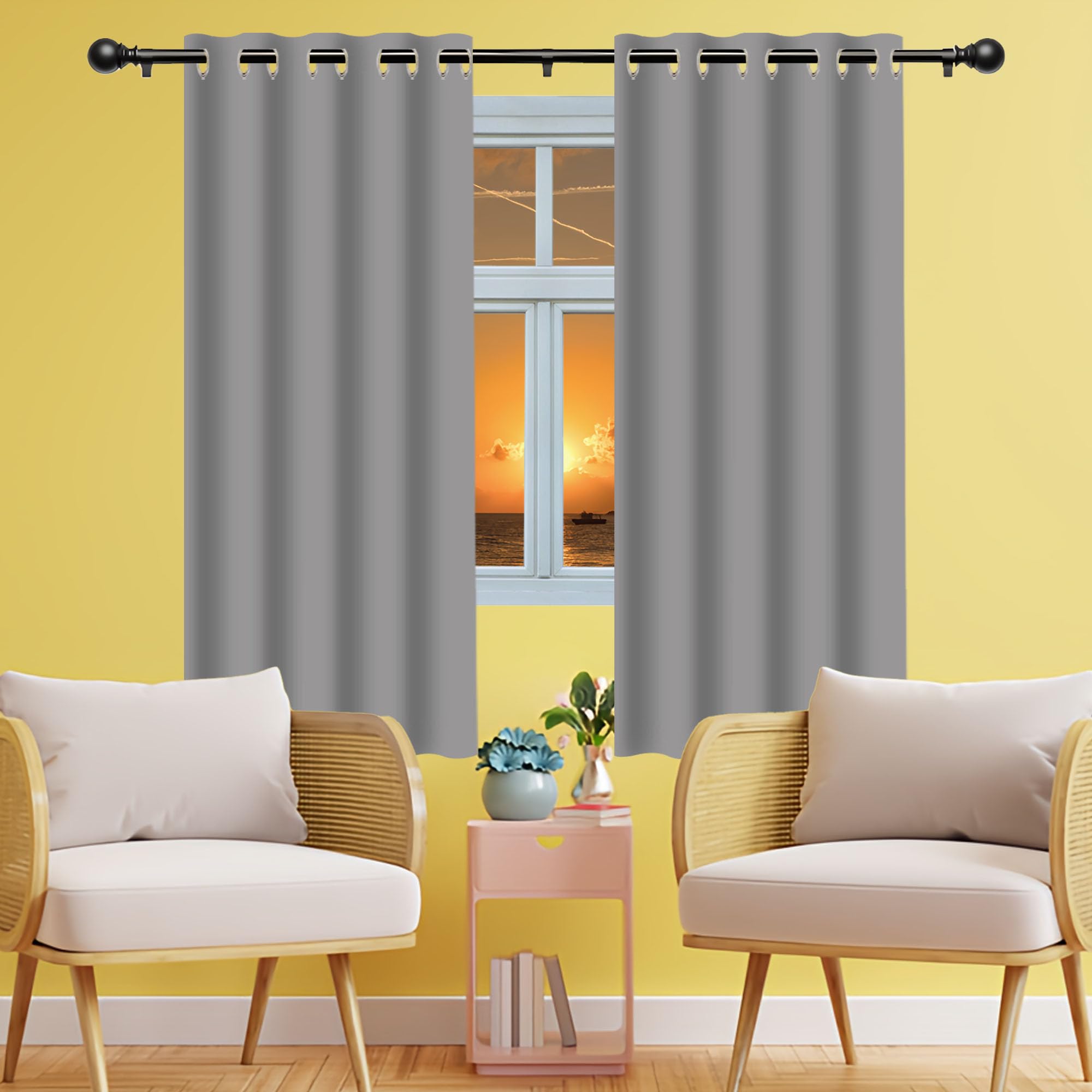 Rideaux occultants thermiques contre le froid et le bruit pour cuisine et chambre