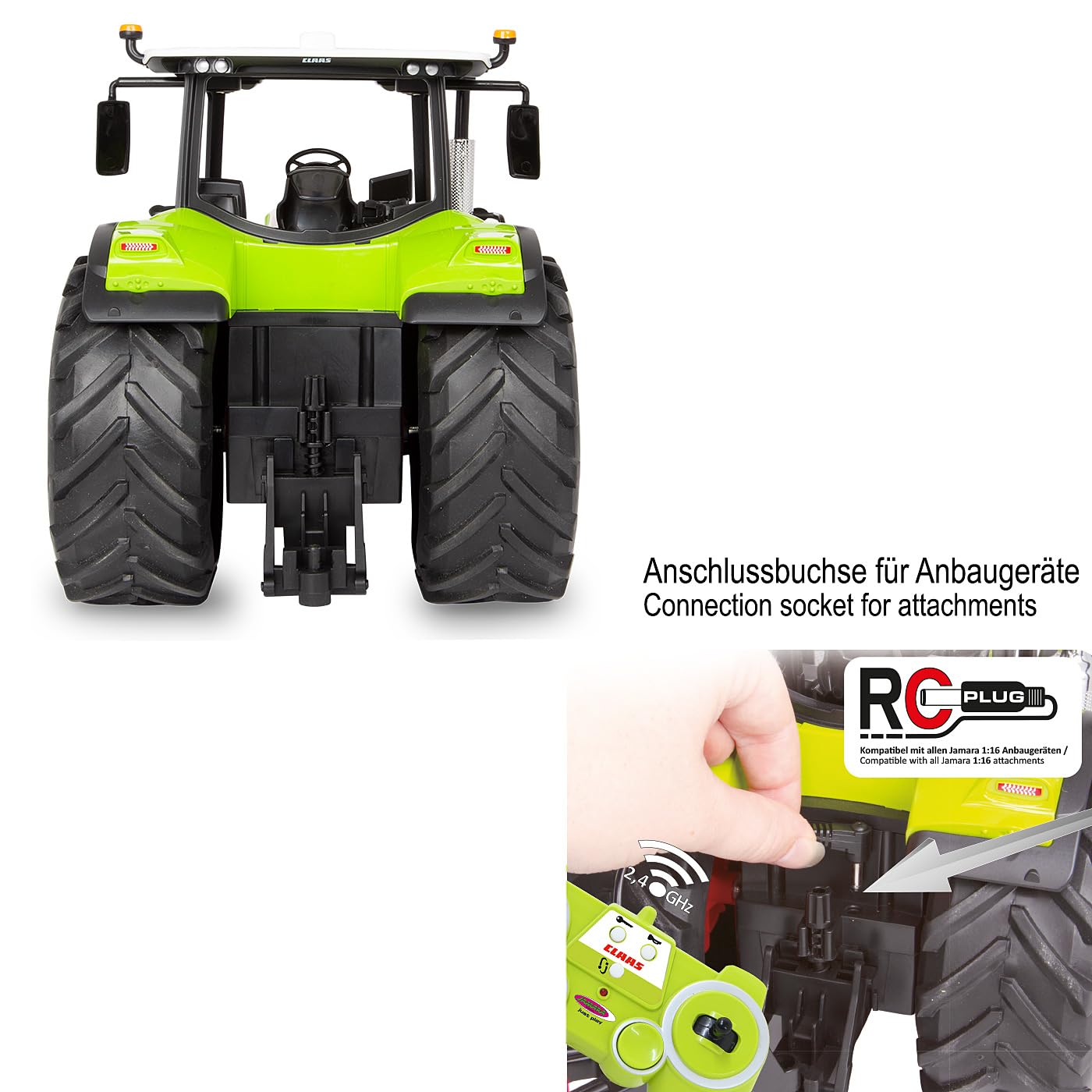 Voiture Télécommandée Claas Arion 660 Avec Remorque Basculante 1:24 2,4ghz à Prix