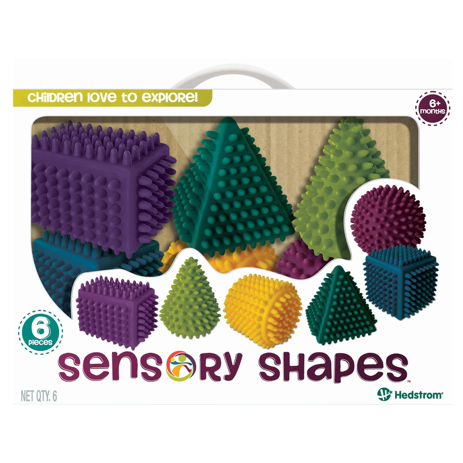 Hedstrom Infant Sensory Shapes, 6 Pack, Multi-Color