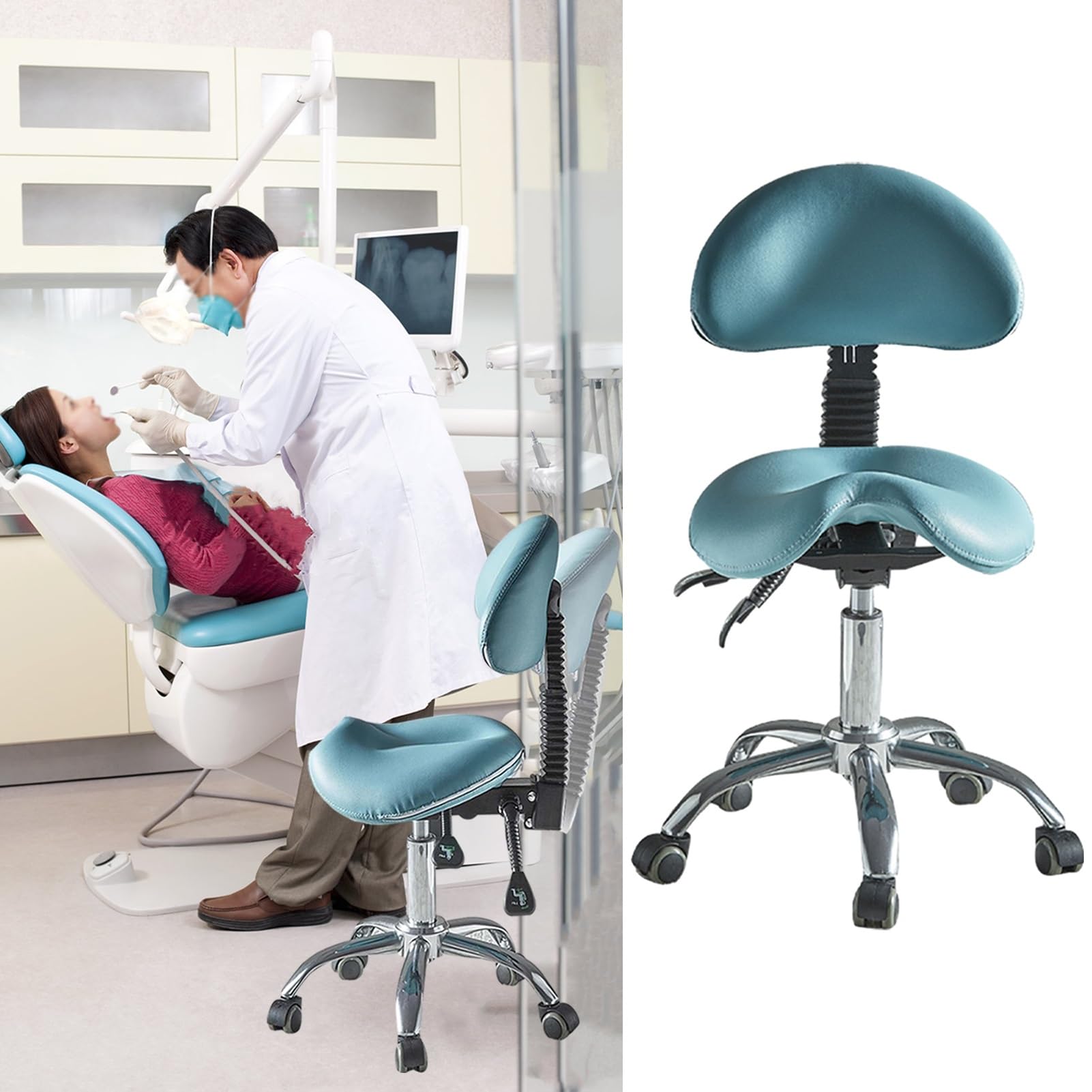 Amazon.co.jp: サドルスツール ローリング 人間工学に基づいた回転椅子  