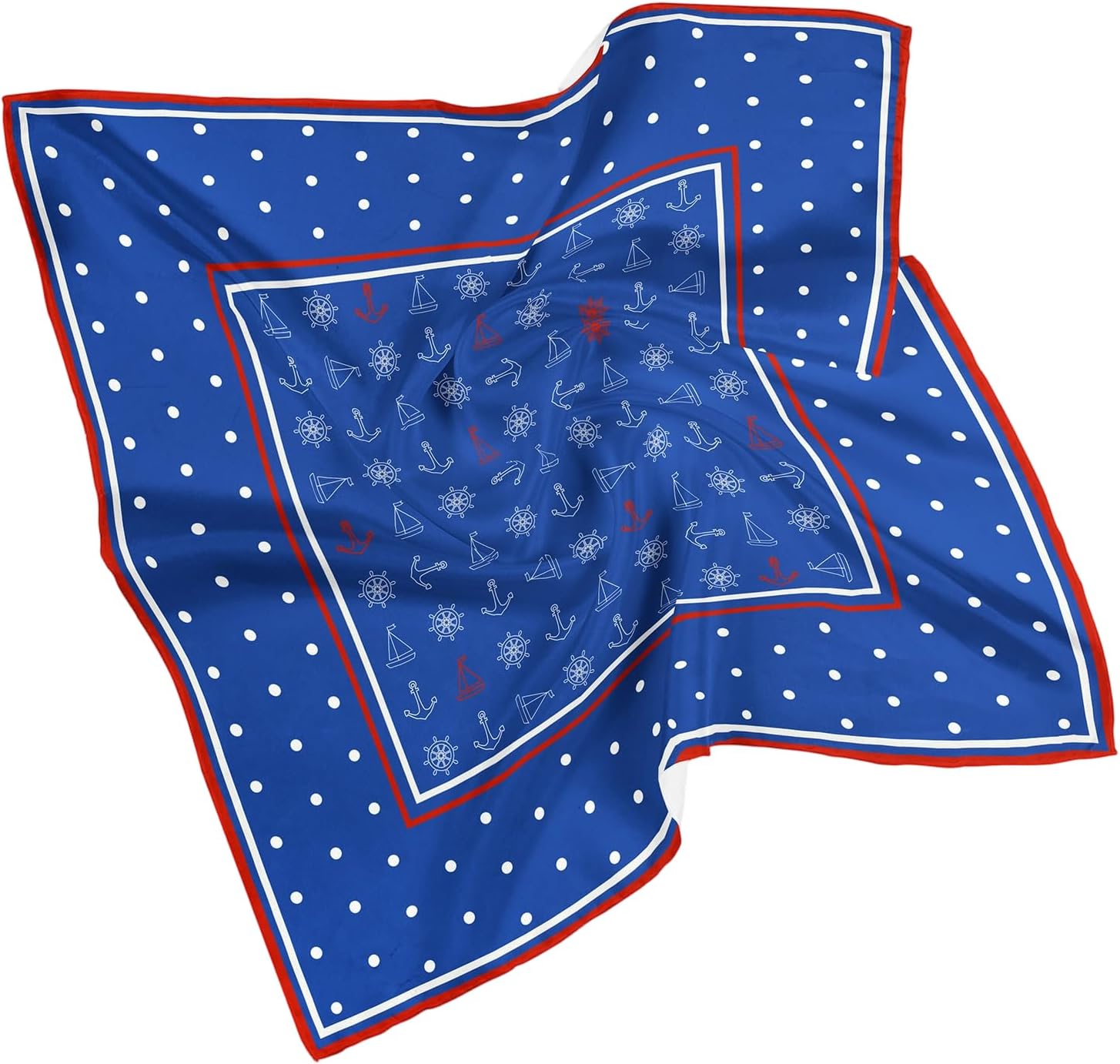 Vintage Square Scarf for Men Satin Bandana 25 Inch Retro Pattern Neckerchief Fashion Head Scarf Accessory Gift