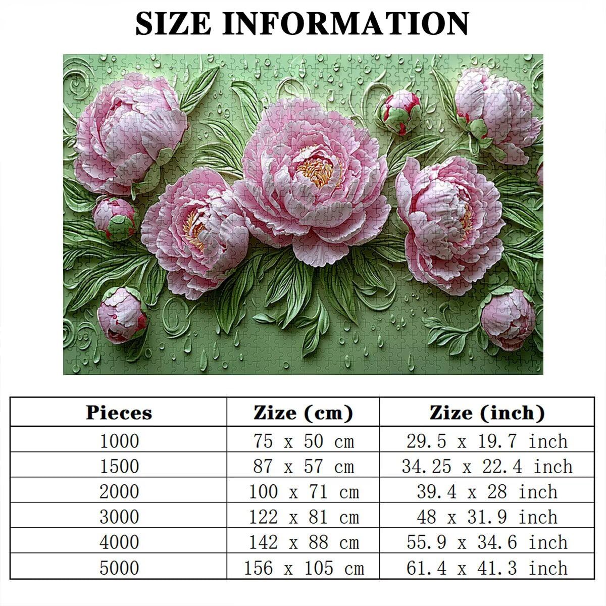 Puzzle 4000 elementów, kwiat, piwonia, 4000 elementów, drewniane puzzle dla dorosłych, wymagająca łamigłówka, gra logiczna dla całej rodziny, drewniane puzzle do dekoracji salonu, na prezenty, P-22